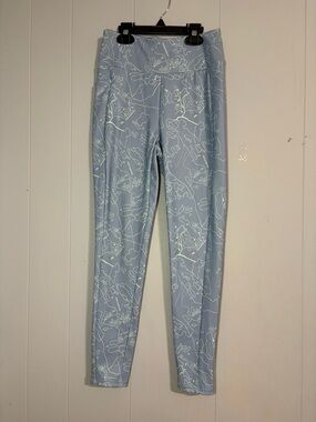 The North Face Light Blue Reflective Pattern Leggings